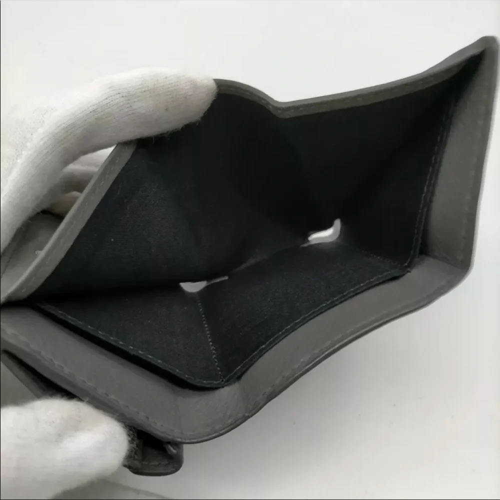 BALENCIAGA Wallet  Gray Leather